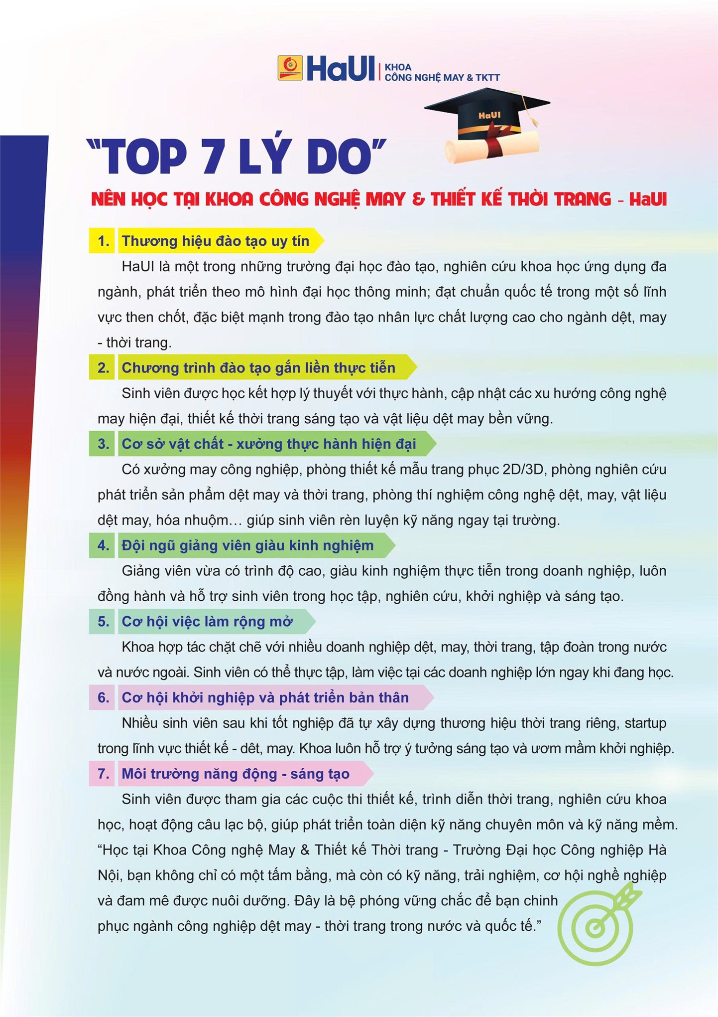 TOP 7 LÝ DO NÊN HỌC TẠI KHOA CÔNG NGHỆ MAY & THIẾT KẾ THỜI TRANG – HaUI