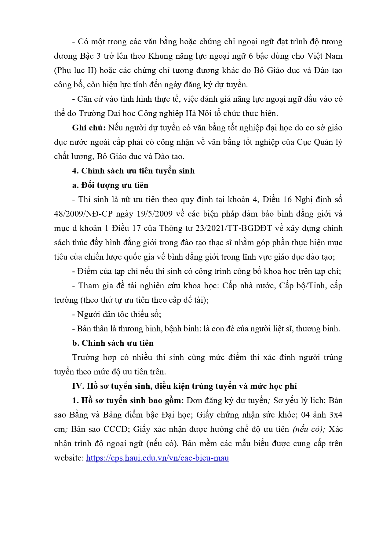 Thông tin tuyển sinh trình độ thạc sĩ năm 2026