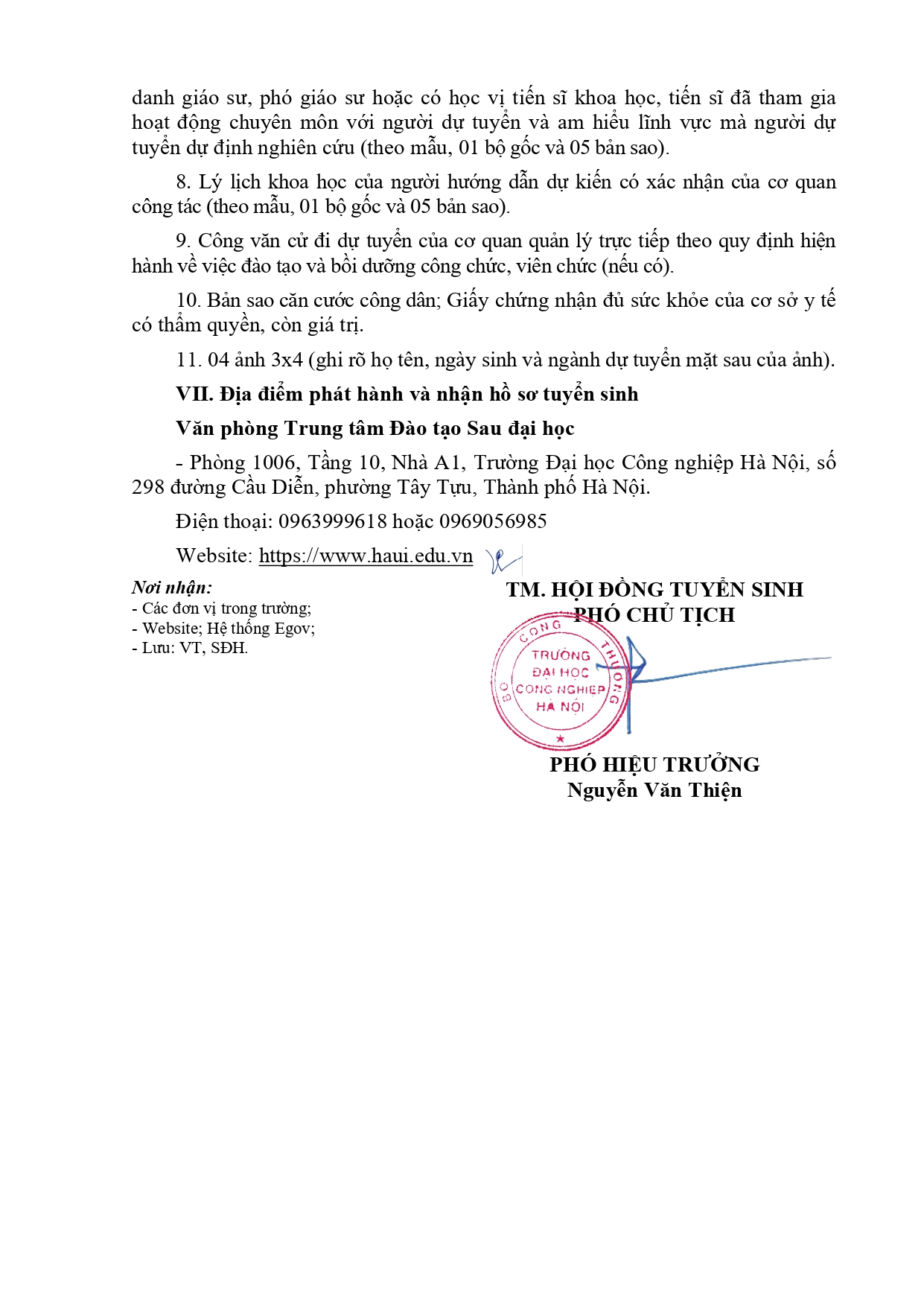 Thông tin tuyển sinh trình độ tiến sĩ