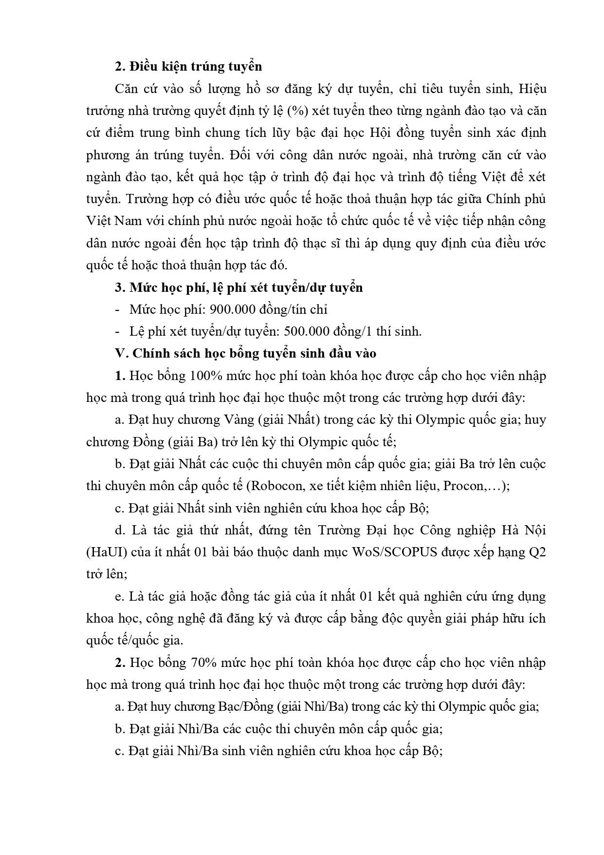 Thông tin tuyển sinh trình độ thạc sĩ năm 2026