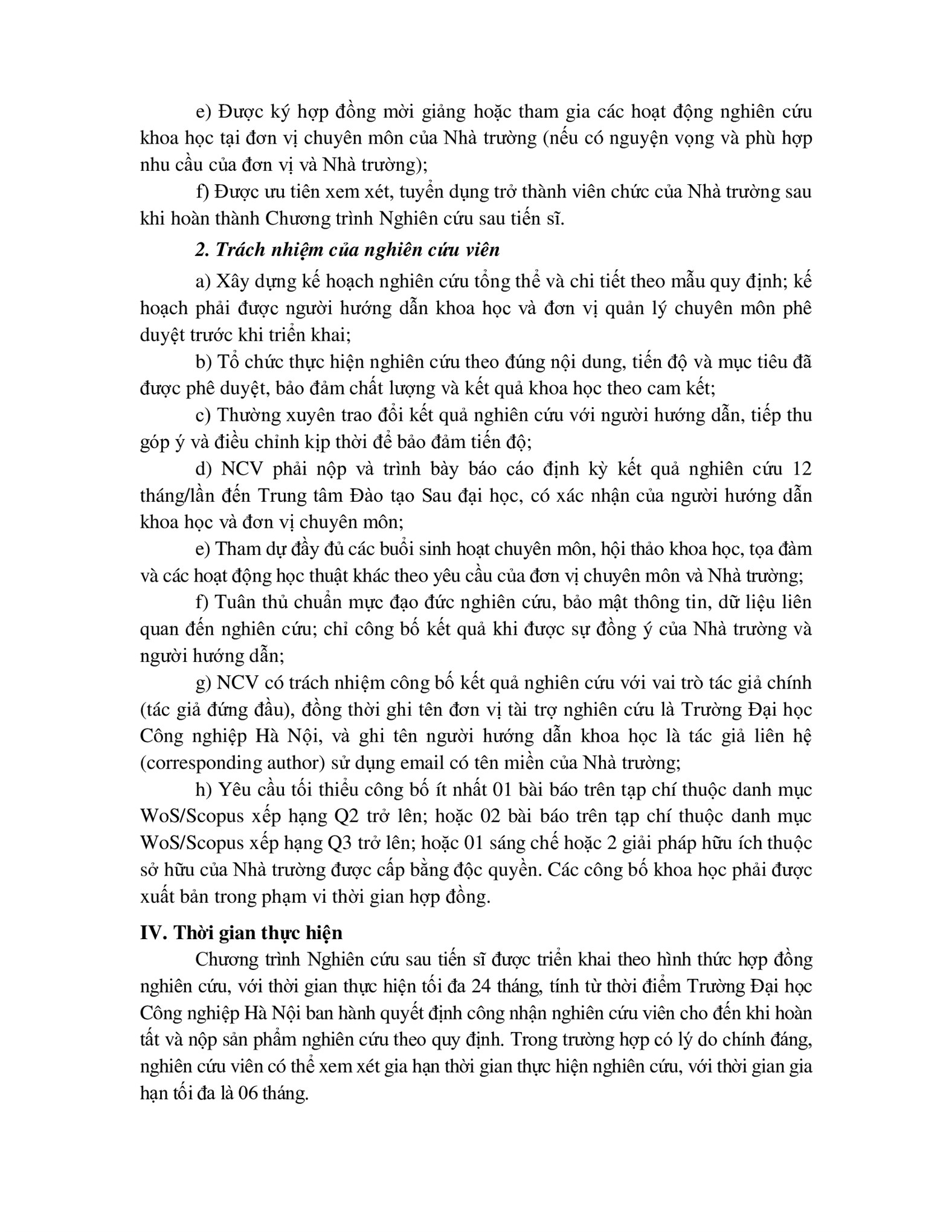 THÔNG BÁO TUYỂN CHƯƠNG TRÌNH SAU TIẾN SĨ NĂM 2026