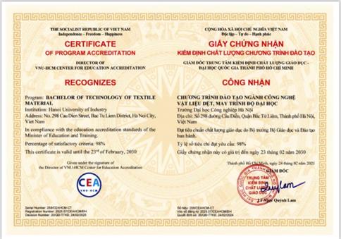 TUYỂN SINH CTĐT CÔNG NGHỆ VẬT LIỆU DỆT MAY NĂM 2026