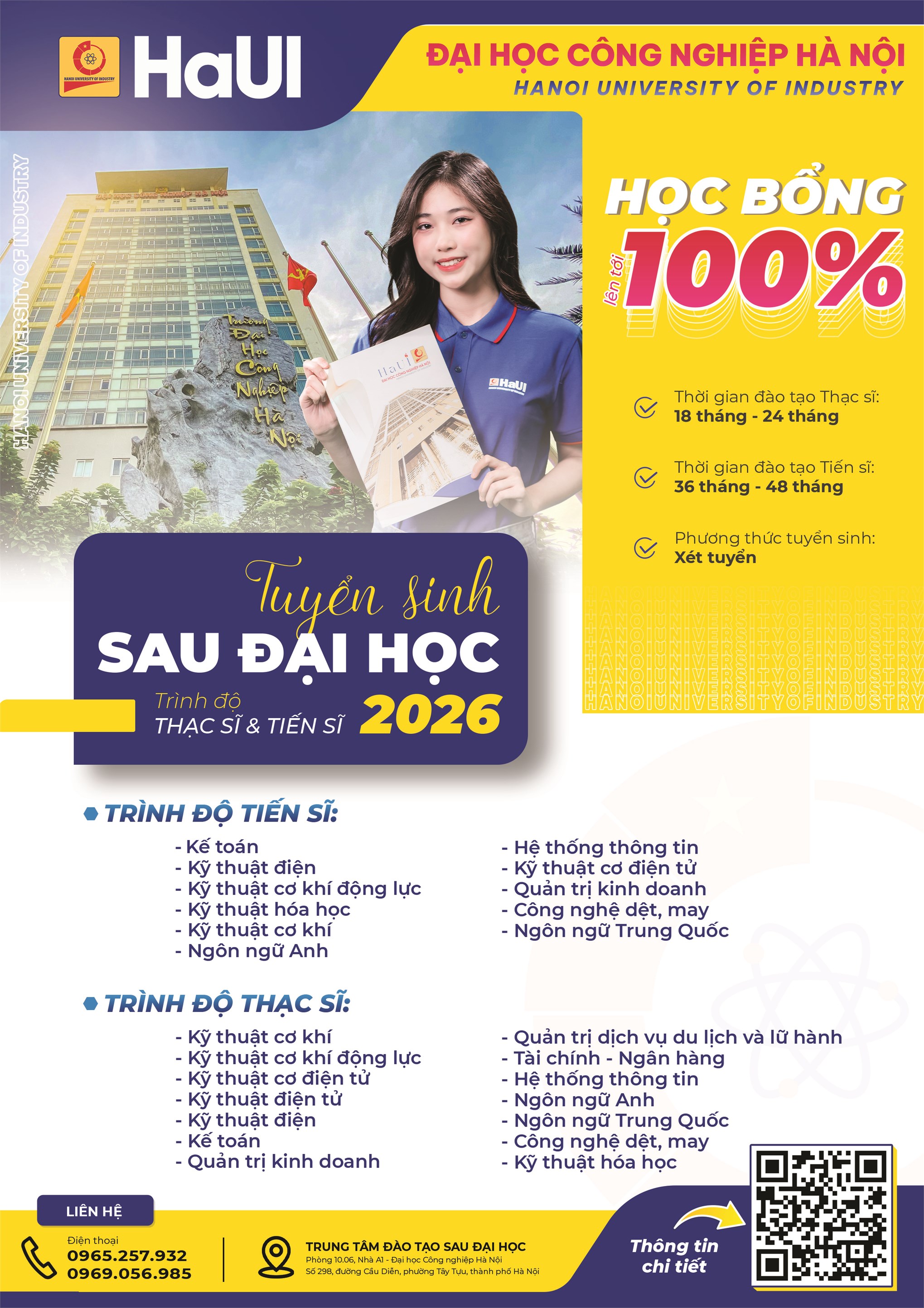 Tuyển sinh trình độ thạc sĩ đợt 2 năm 2026